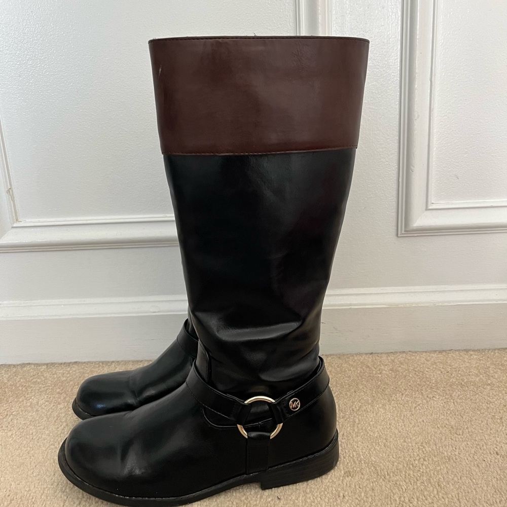 Kids Emma Coffee Black/Chocolate Michael Kors Boots